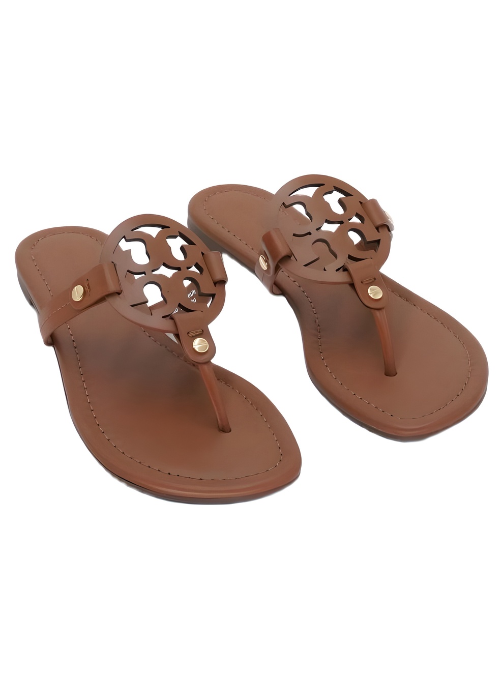 Tory Burch Miller Vintage Vachetta Leather Thong Sandals Size 6M